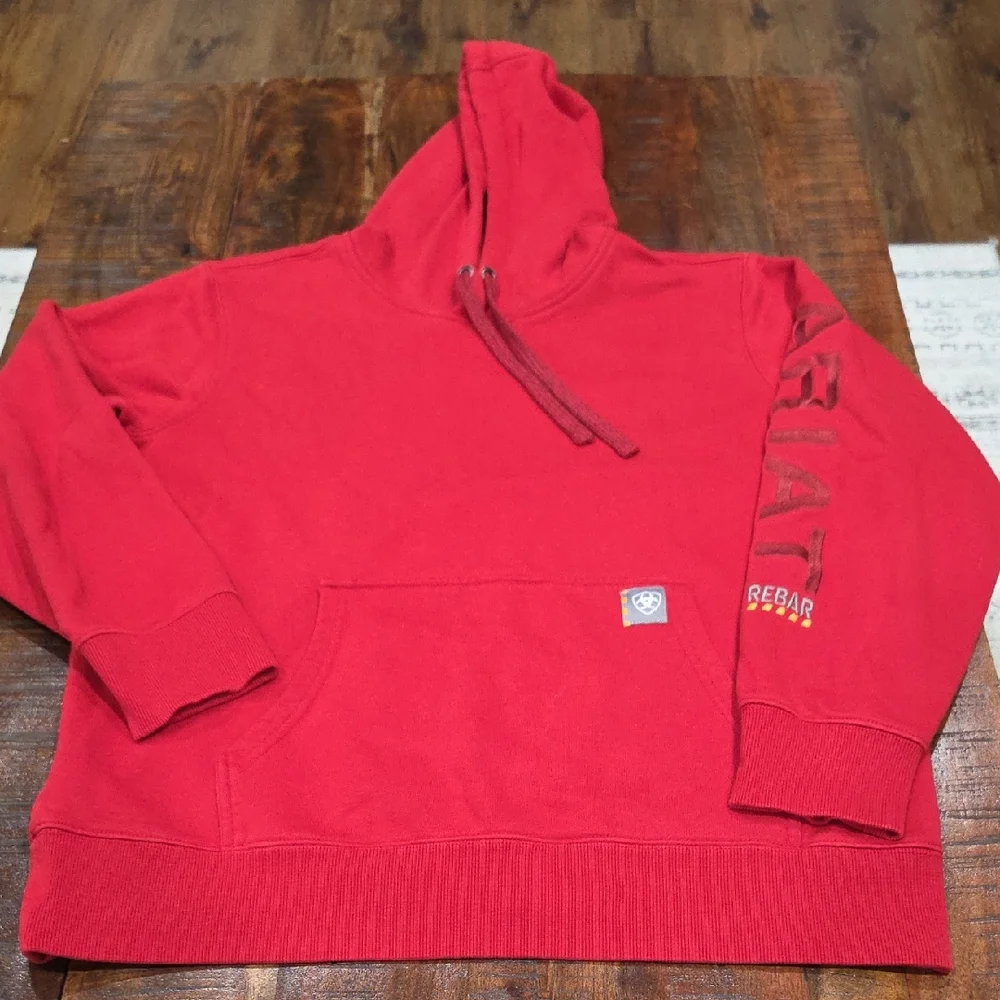 Ariat Rebar Bold Red Hoodie Sweatshirt